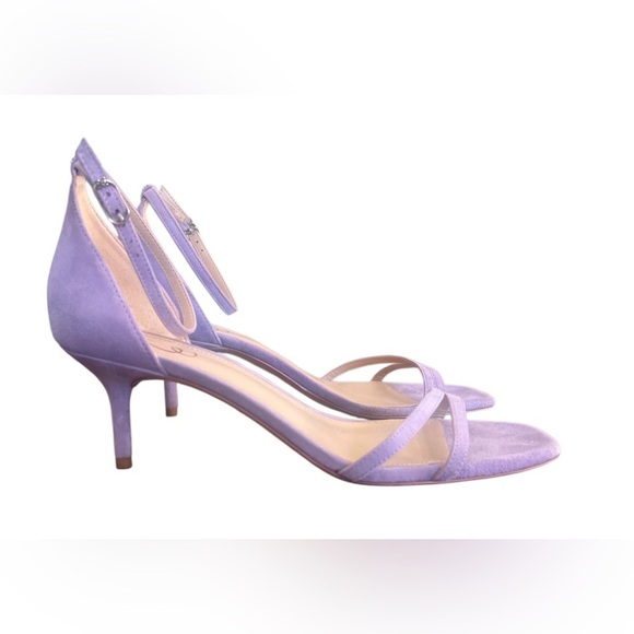 Circus by Sam Edelman Peonie kitten heels, Lavender Ankle Strap Heels - Picture 2 of 7